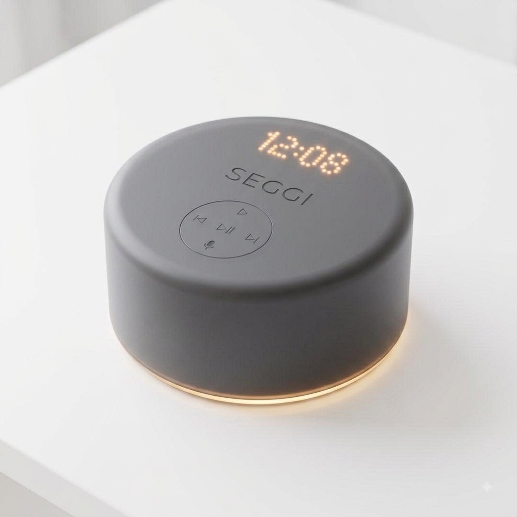 A Seggi unit on a table beside working papers